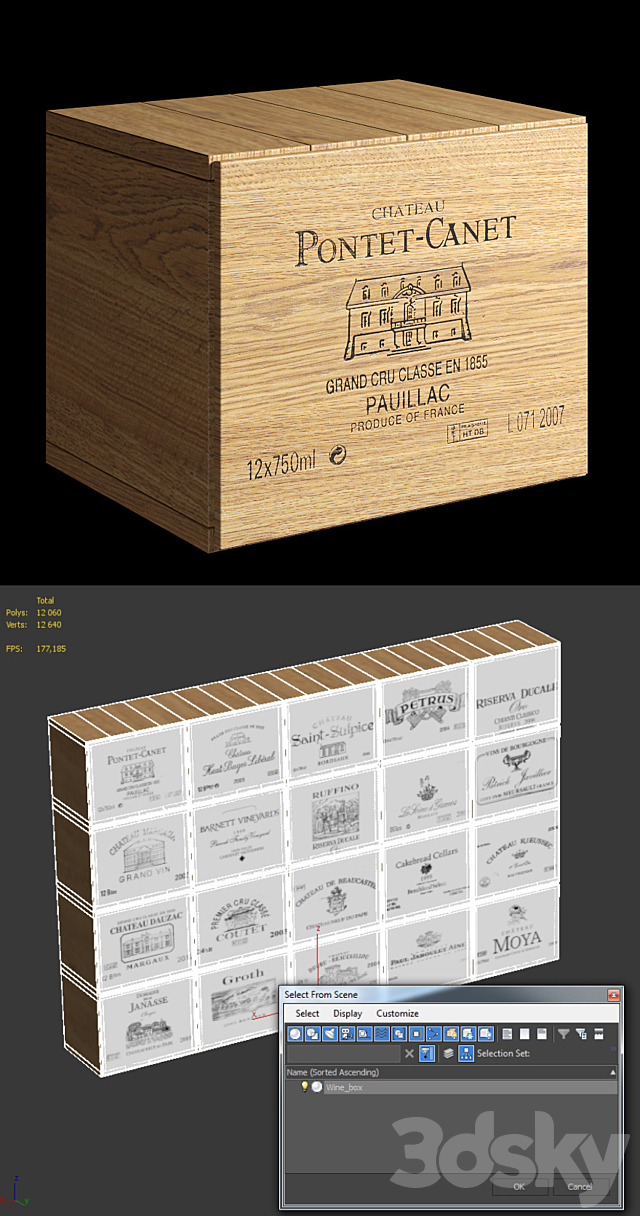 Wall of wine boxes 3DSMax File - thumbnail 2