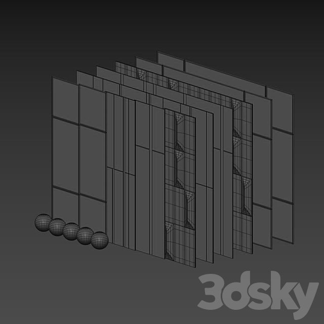 Wall Panel 002 | Wall Panel 3DS Max Model - thumbnail 7