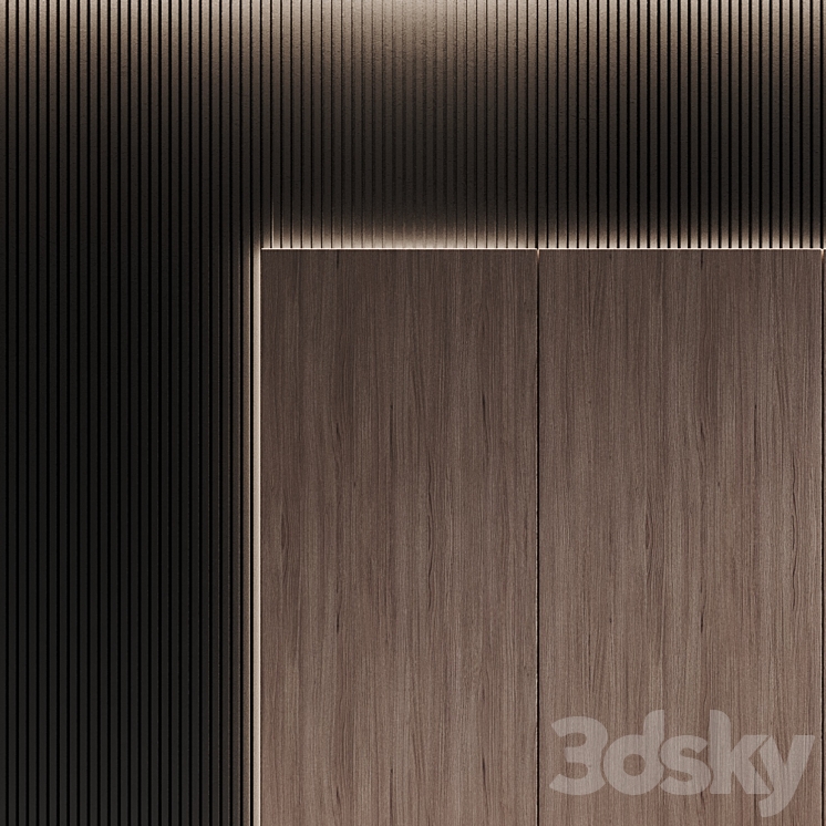 Wall panel 01 3DS Max Model - thumbnail 2