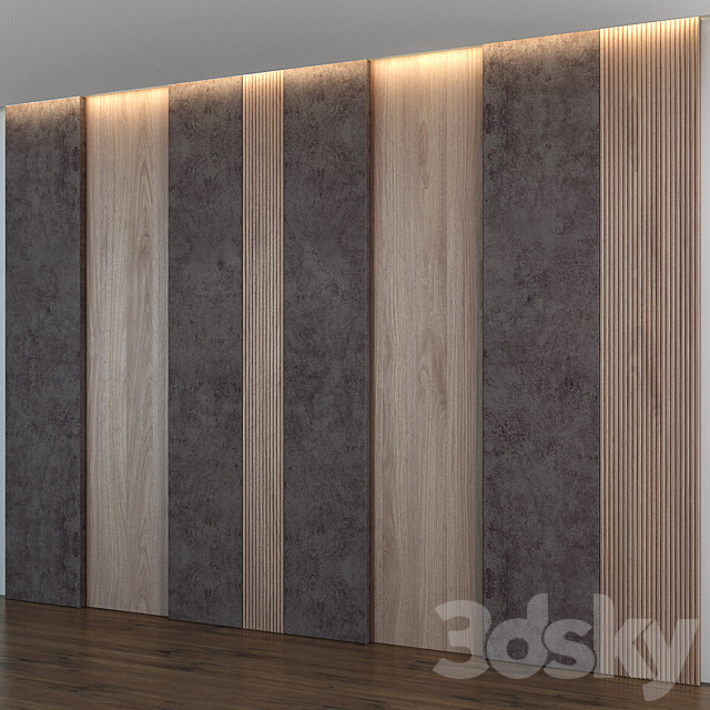 Wall Panel 10 3DS Max Model - thumbnail 2