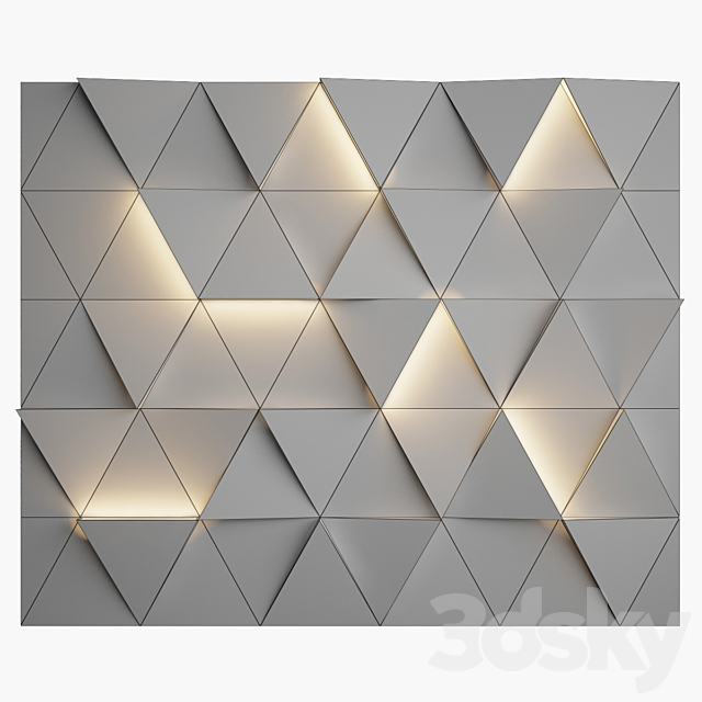 Wall Panel 11 3DS Max Model - thumbnail 3