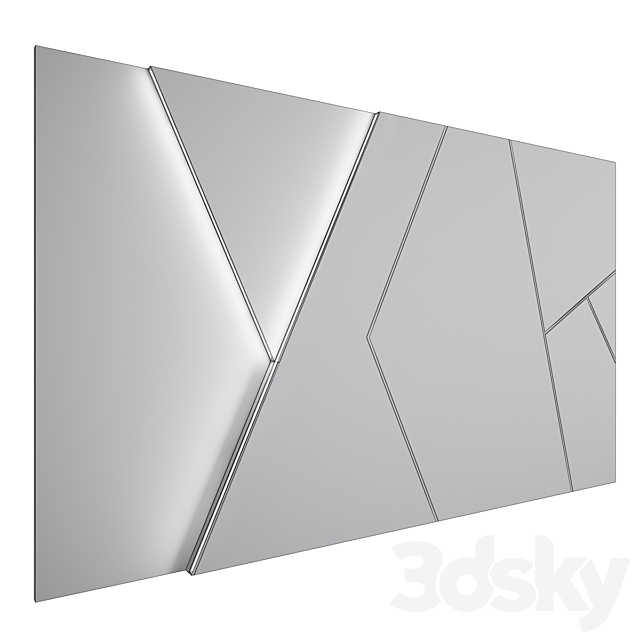 Wall Panel 22 3DS Max Model - thumbnail 3