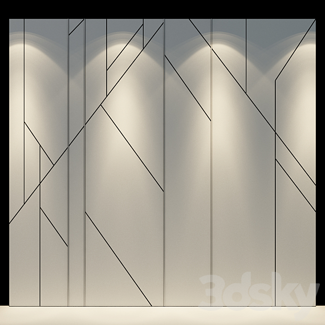 Wall Panel 25 3DS Max Model - thumbnail 2