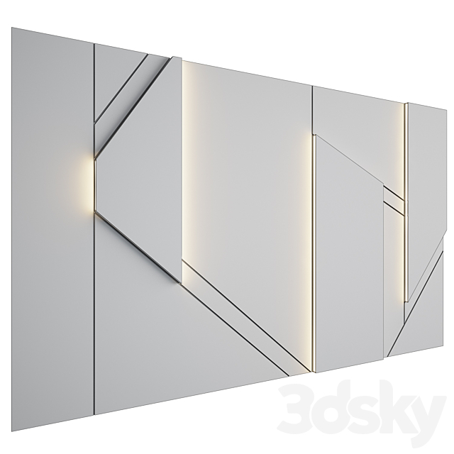 Wall panel 33 3DS Max Model - thumbnail 3