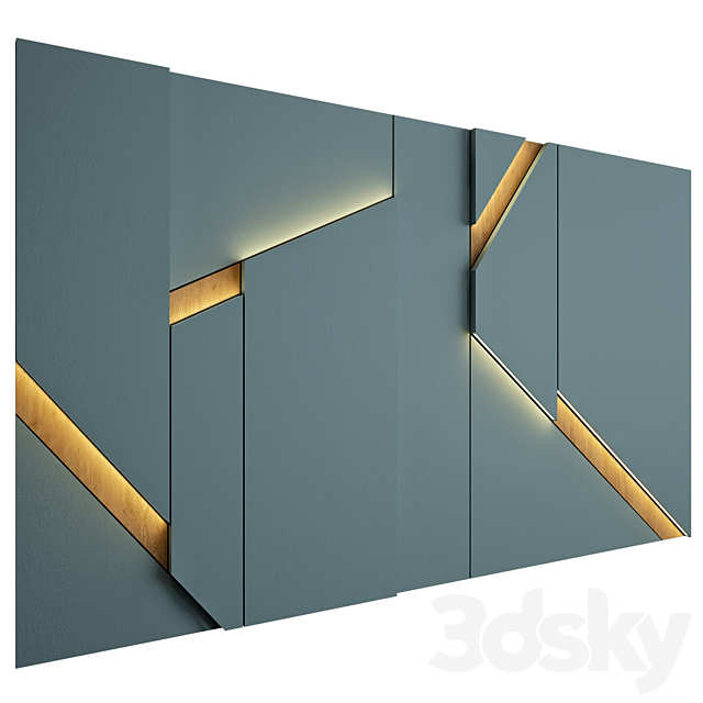 Wall panel 34 3DS Max Model - thumbnail 2