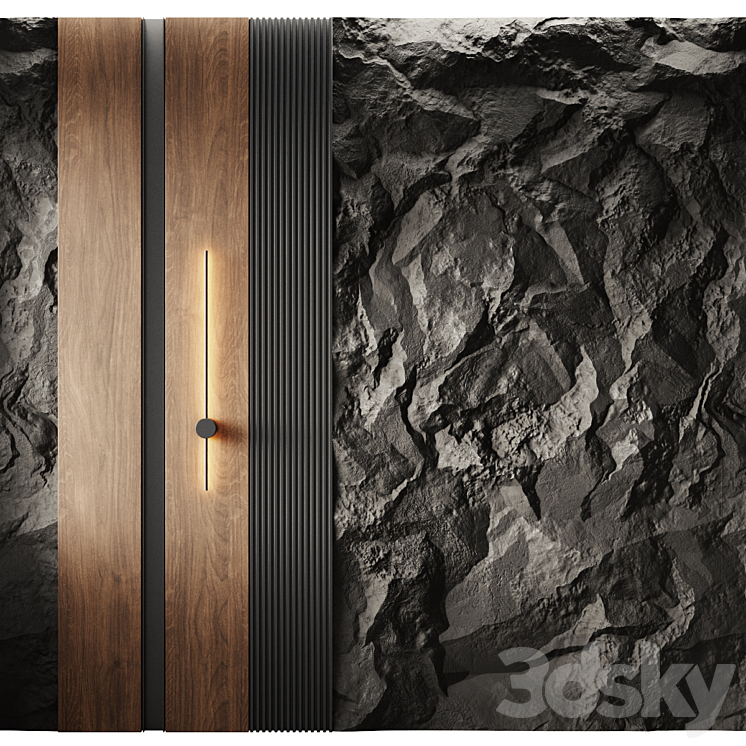 Wall panel 3DS Max Model - thumbnail 1