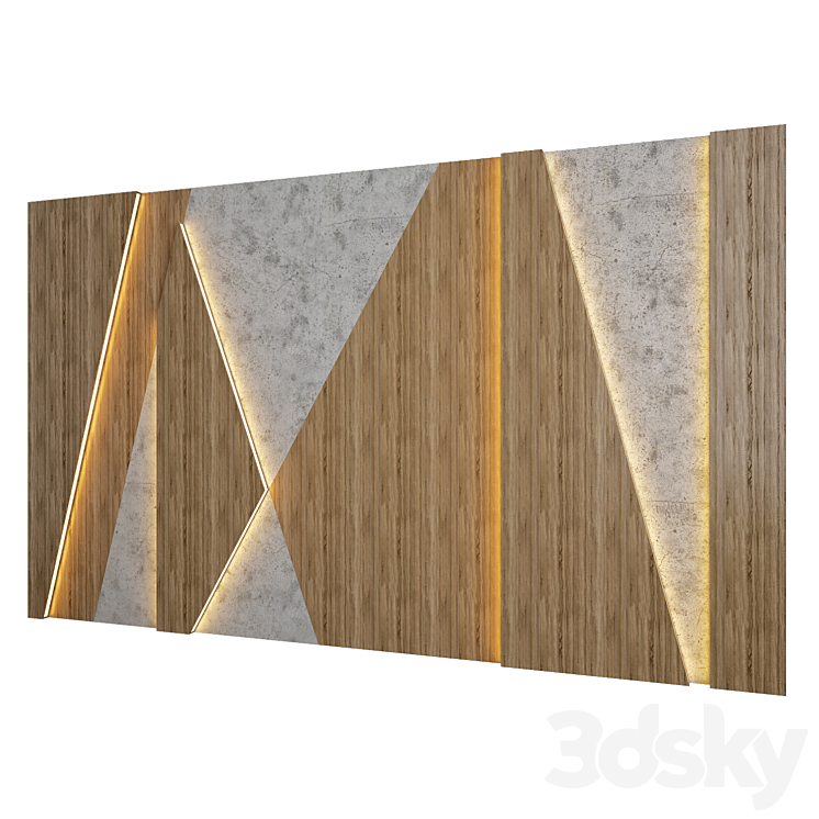 Wall Panel 45 3DS Max - thumbnail 2