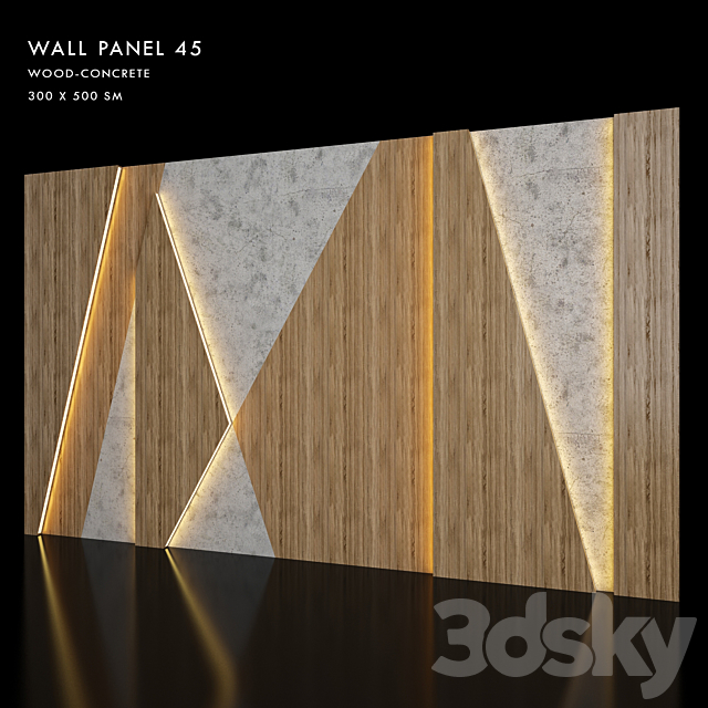 Wall Panel 45 3DSMax File - thumbnail 1