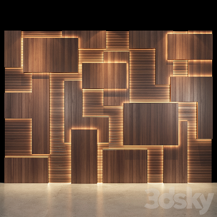 Wall Panel 54 3DS Max - thumbnail 1