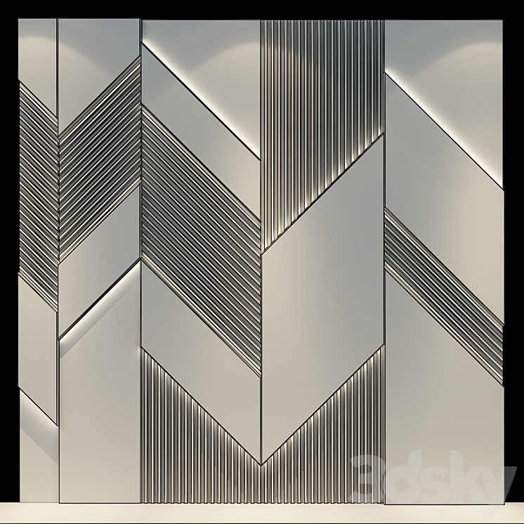 Wall Panel 58 3DS Max - thumbnail 2