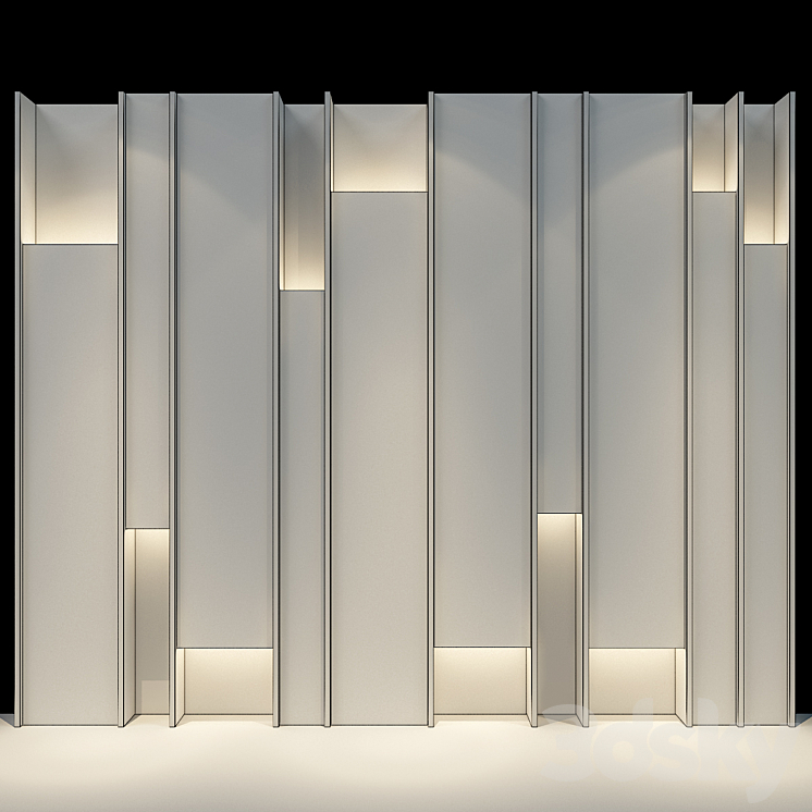 Wall Panel 59 3DS Max Model - thumbnail 2