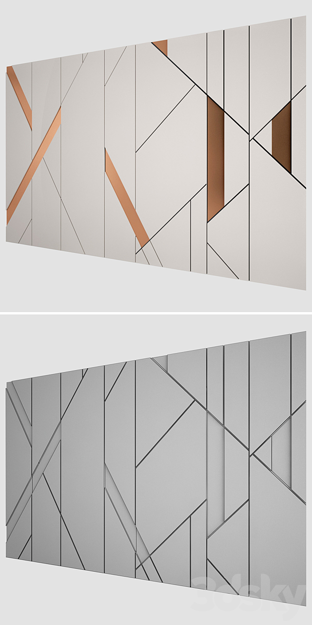 Wall Panel 6 3DSMax File - thumbnail 3