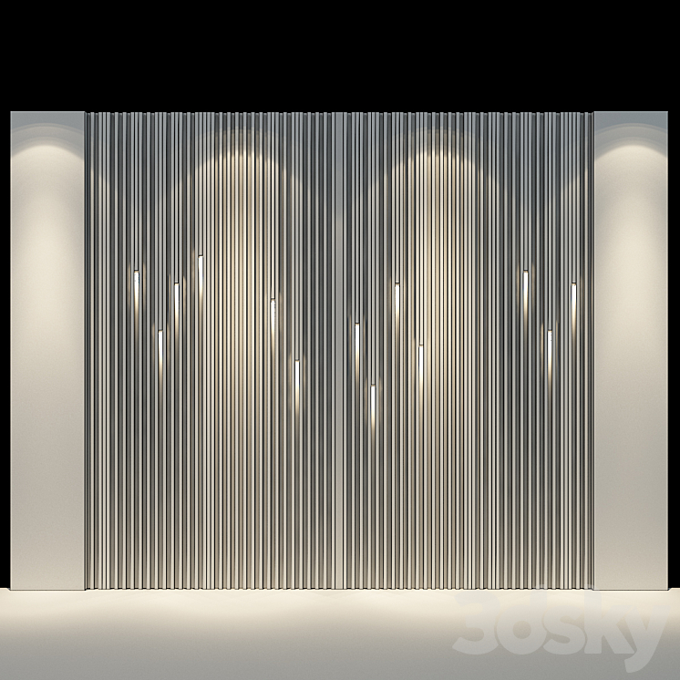 Wall Panel 67 3DS Max Model - thumbnail 2