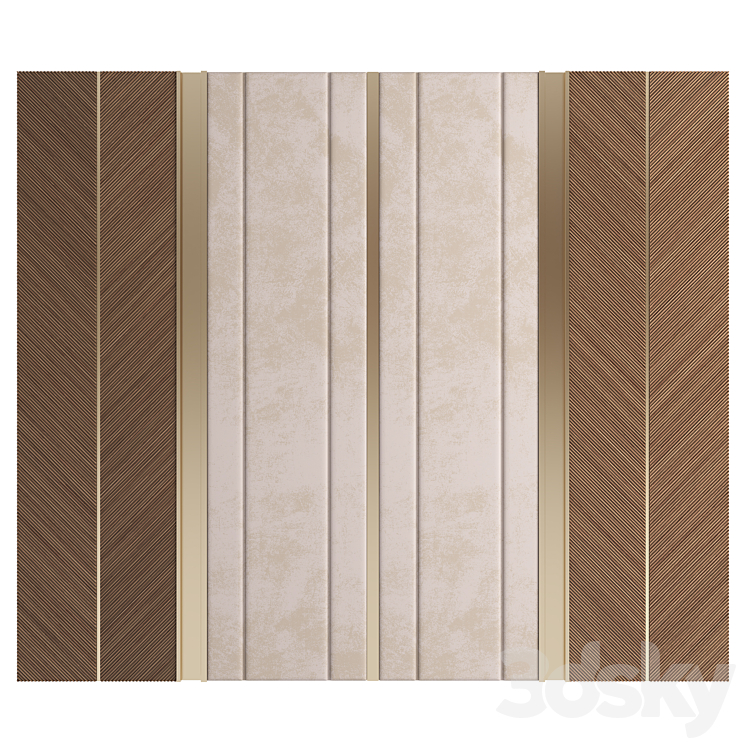 Wall Panel Decor 02 3DS Max Model - thumbnail 1