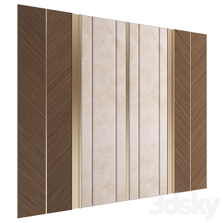 Wall Panel Decor 02 3DS Max Model - thumbnail 2