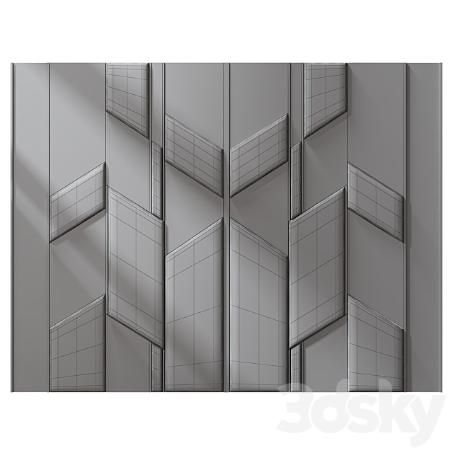 Wall Panel Decor 104 3ds Max - thumbnail 2