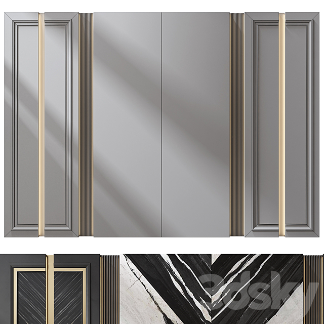 Wall Panel Decor 118 3ds Max - thumbnail 2