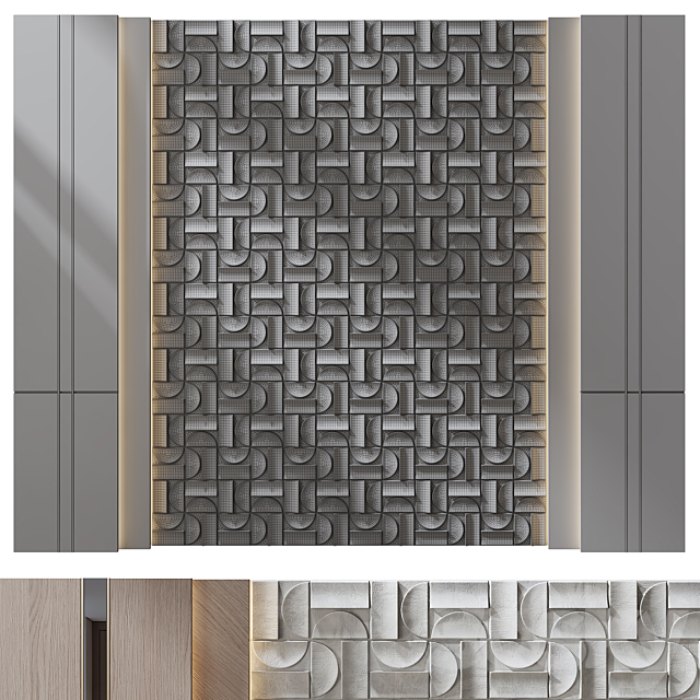 Wall Panel Decor 123 3DS Max Model - thumbnail 2