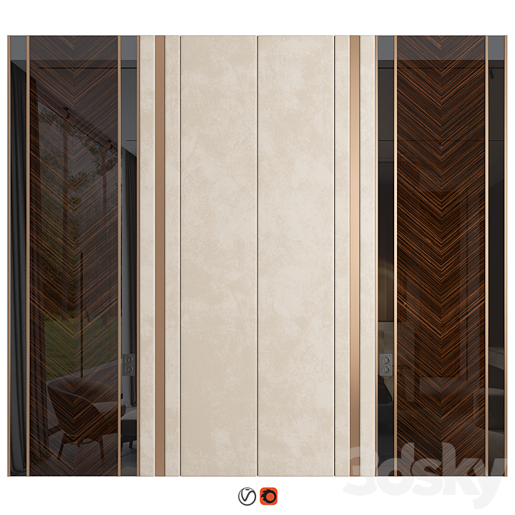 Wall Panel Decor 15 3DS Max Model - thumbnail 1