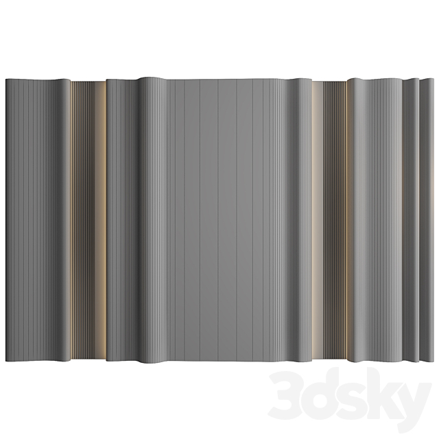 Wall Panel Decor 183 3ds Max - thumbnail 3