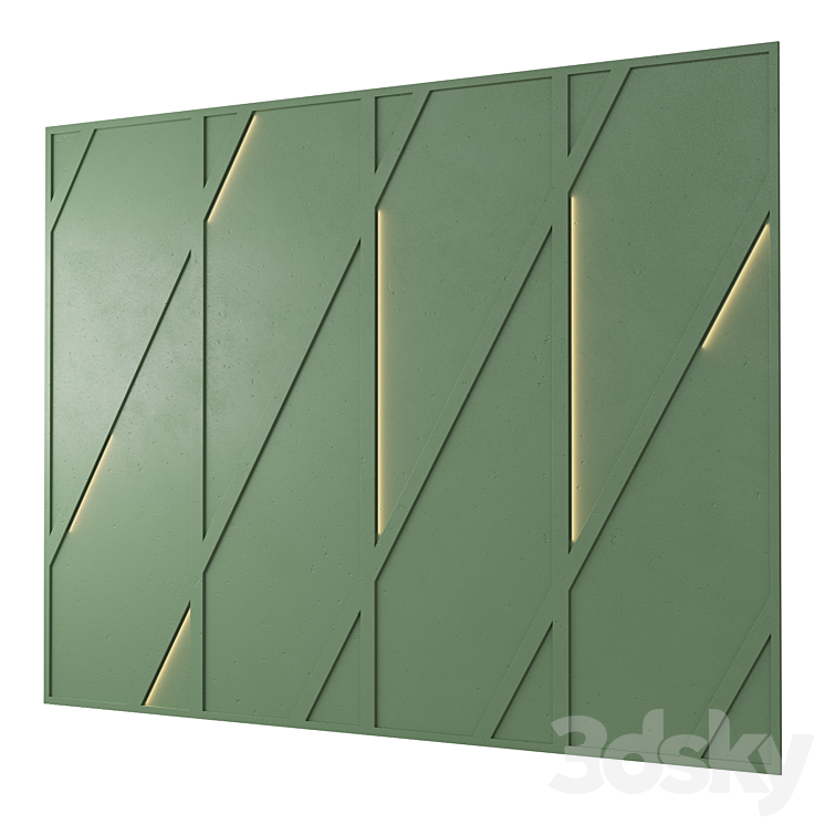 Wall panel. Decorative wall 3DS Max Model - thumbnail 1