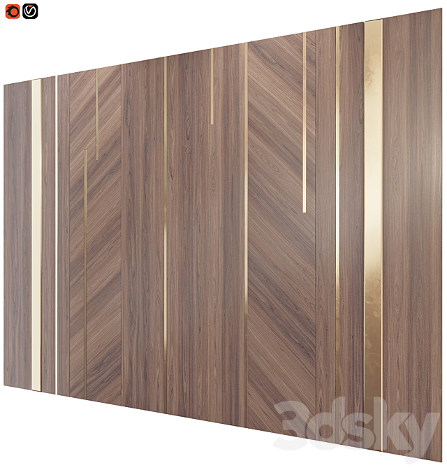 Wall panel Delirium 3DS Max Model - thumbnail 2