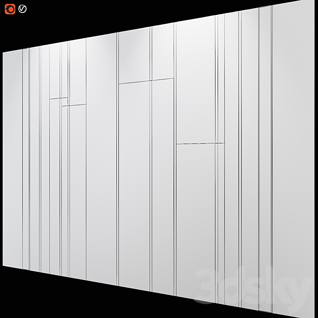 Wall panel Delirium 3DS Max Model - thumbnail 3