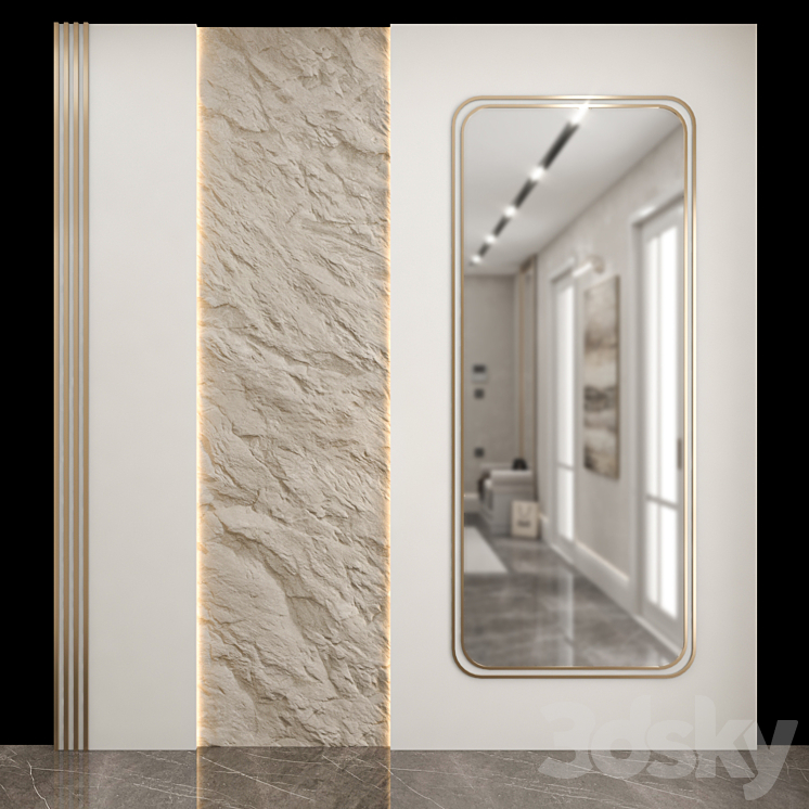 Wall Panel Design | 01 3DS Max Model - thumbnail 1