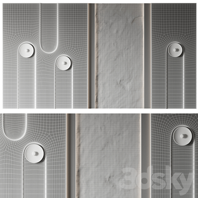 Wall panel №21 3DS Max Model - thumbnail 5