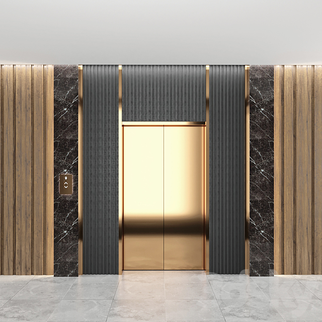 Wall panel elevator 3DS Max Model - thumbnail 2