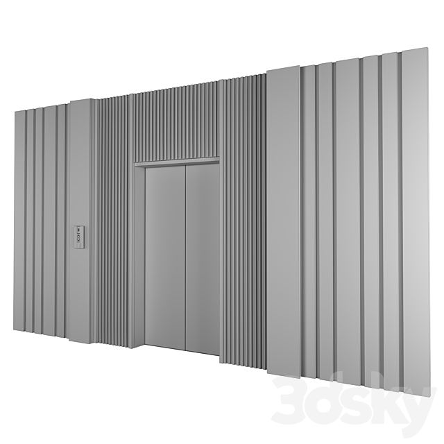 Wall panel elevator 3DS Max Model - thumbnail 3