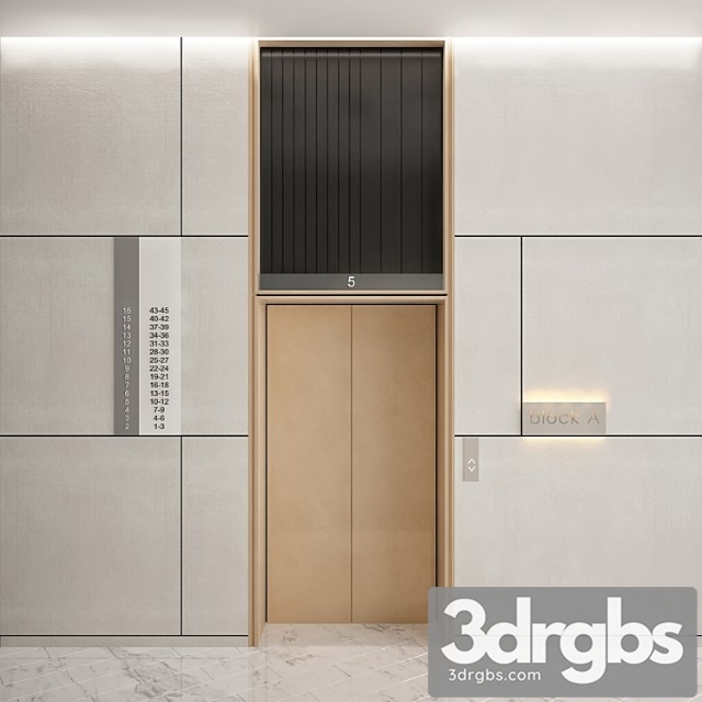 Wall Panel Elevator 3dsmax Download - thumbnail 1