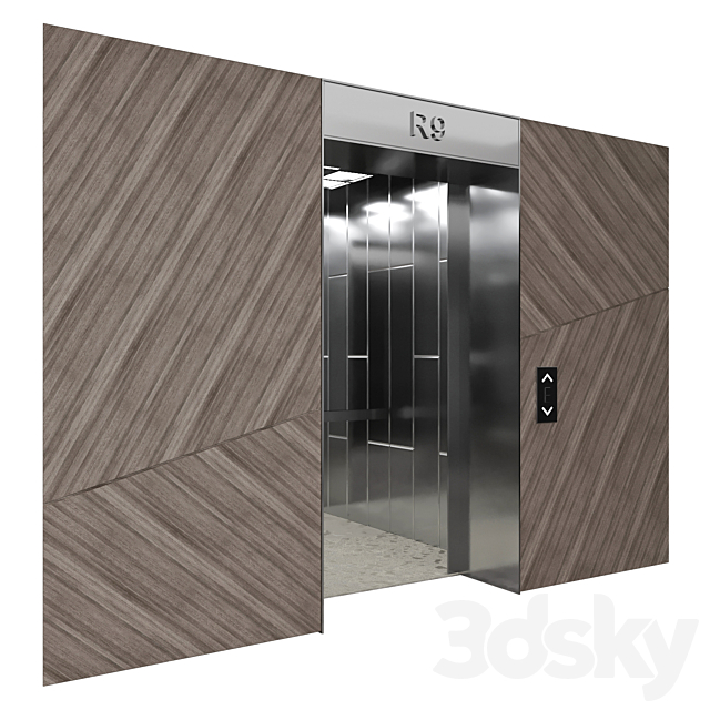 Wall panel Elevator 4 3DSMax File - thumbnail 2