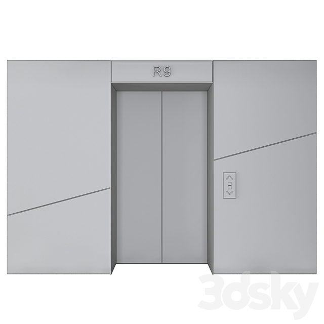 Wall panel Elevator 4 3DSMax File - thumbnail 3