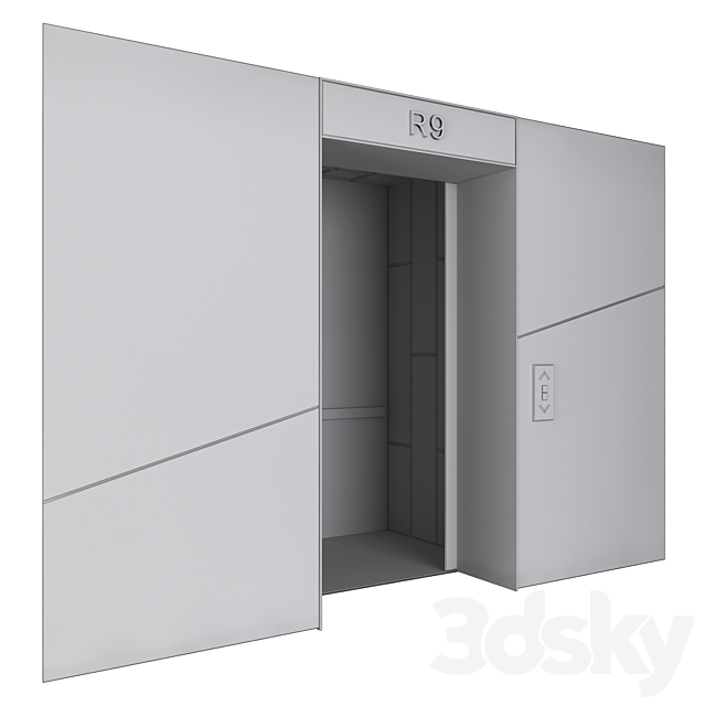 Wall panel Elevator 4 3DSMax File - thumbnail 4