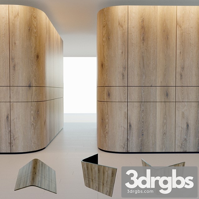 Wall panel made of wood. decorative wall.2 3dsmax Download - thumbnail 1