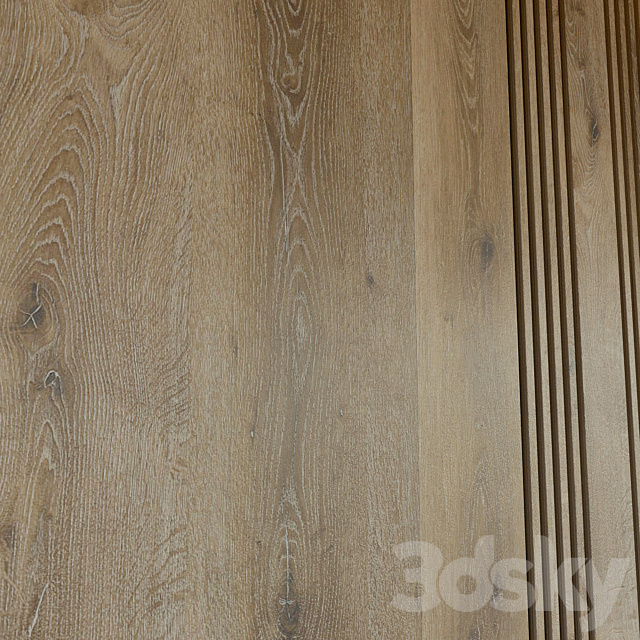 Wall panel made of wood. Decorative wall. 28 3DSMax File - thumbnail 3