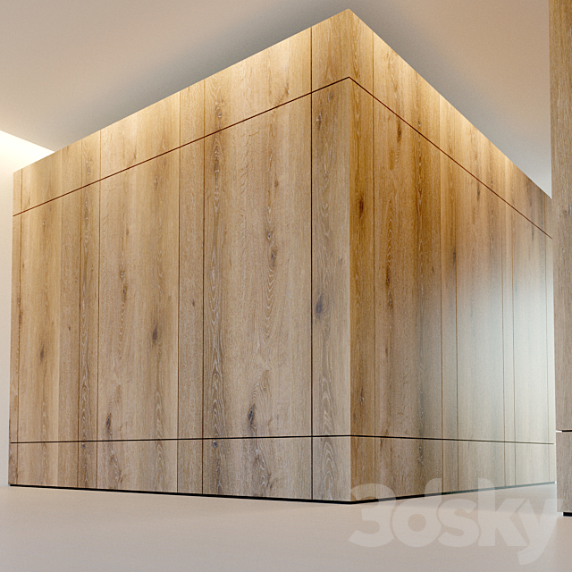 Wall panel made of wood. Decorative wall. 4 3DS Max Model - thumbnail 2