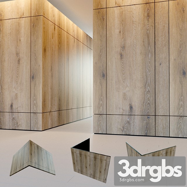 Wall panel made of wood. decorative wall. 4 3dsmax Download - thumbnail 1