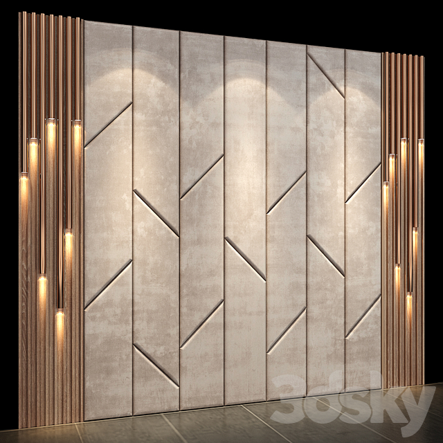 Wall Panel No.014 3DS Max Model - thumbnail 2