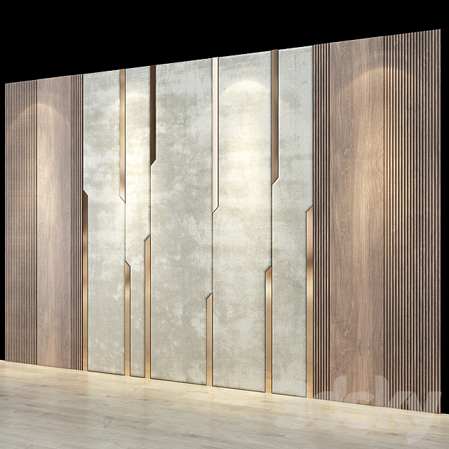 Wall Panel No.156 3DS Max Model - thumbnail 2