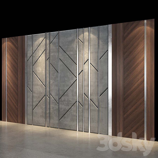 Wall Panel No.19 3DS Max Model - thumbnail 2