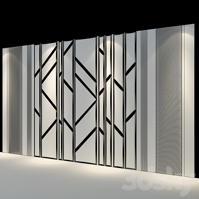 Wall Panel No.19 3DS Max Model - thumbnail 3