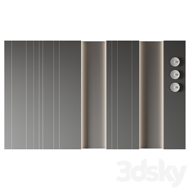 Wall panel No. 22 3DS Max Model - thumbnail 7