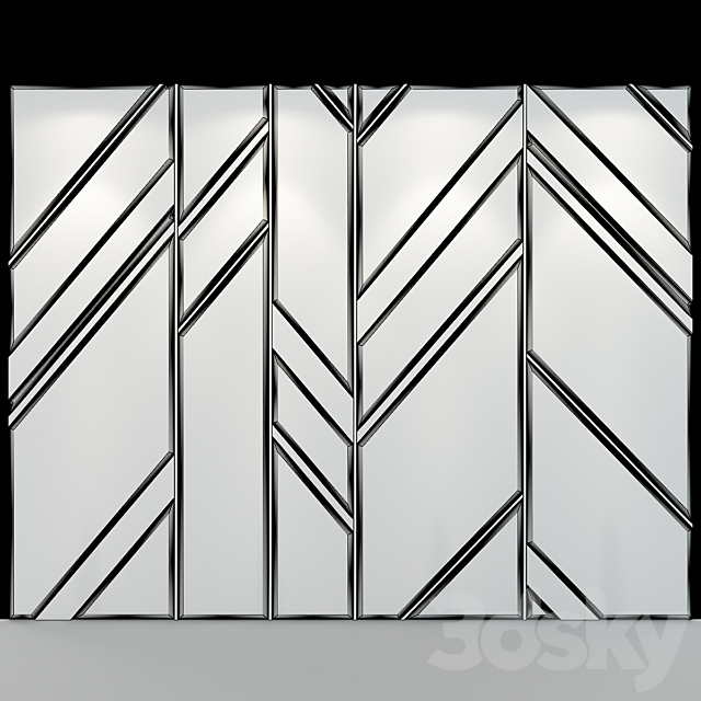 Wall Panel No.23 3DS Max Model - thumbnail 2