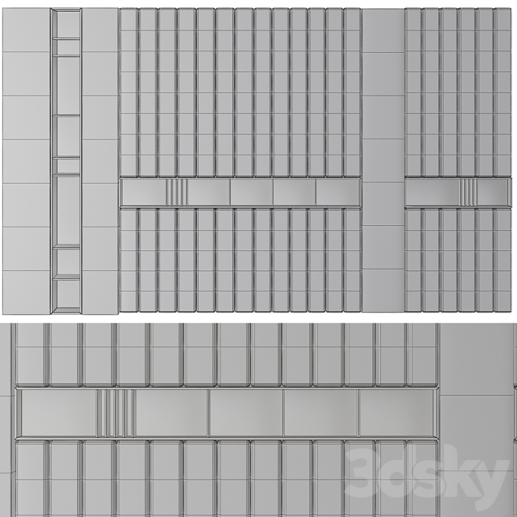 Wall Panel No. 47 3DS Max - thumbnail 2