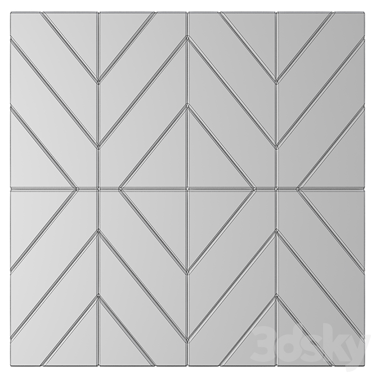 Wall Panel No. 62 3DS Max - thumbnail 2