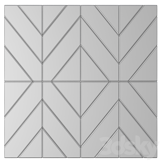 Wall Panel No. 62 3DSMax File - thumbnail 2