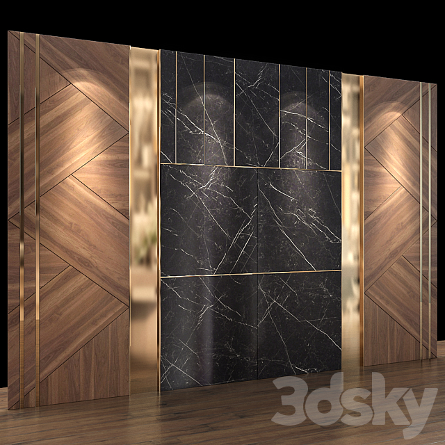 Wall Panel No. 79 3DS Max Model - thumbnail 2