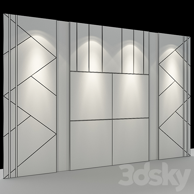 Wall Panel No. 79 3DS Max Model - thumbnail 3